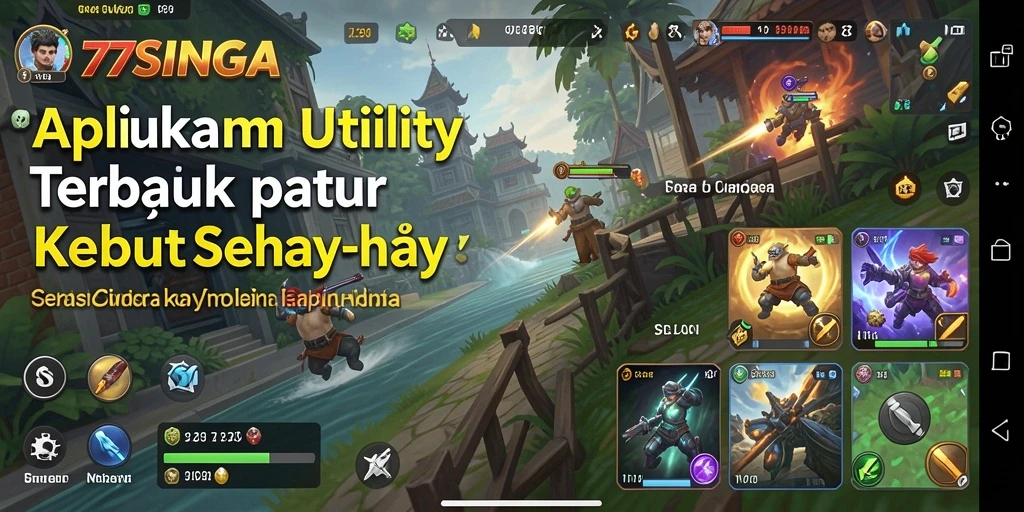 Screenshot utama 77SINGA menampilkan antarmuka aplikasi Utility yang intuitif.