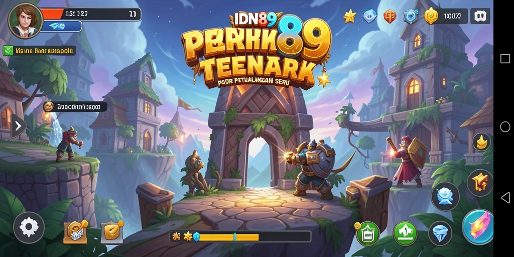 Tampilan gameplay menara pertahanan yang seru dan strategis.