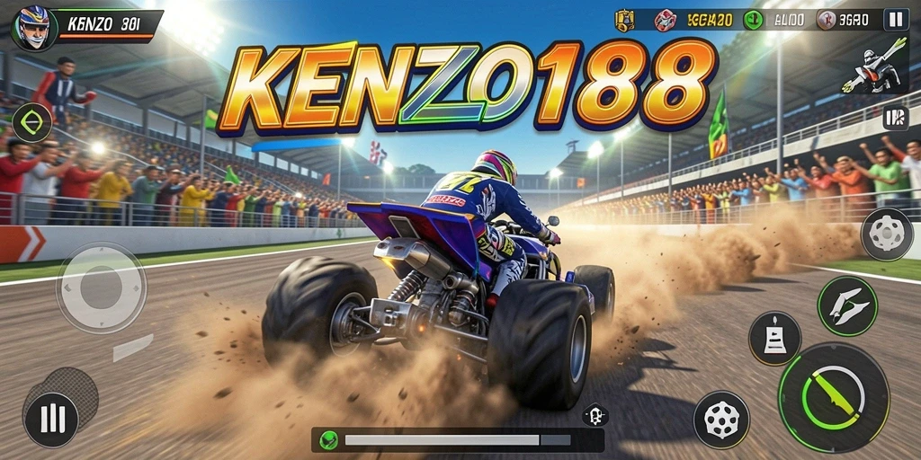 Tampilan menarik dari gameplay balap di KENZO188.