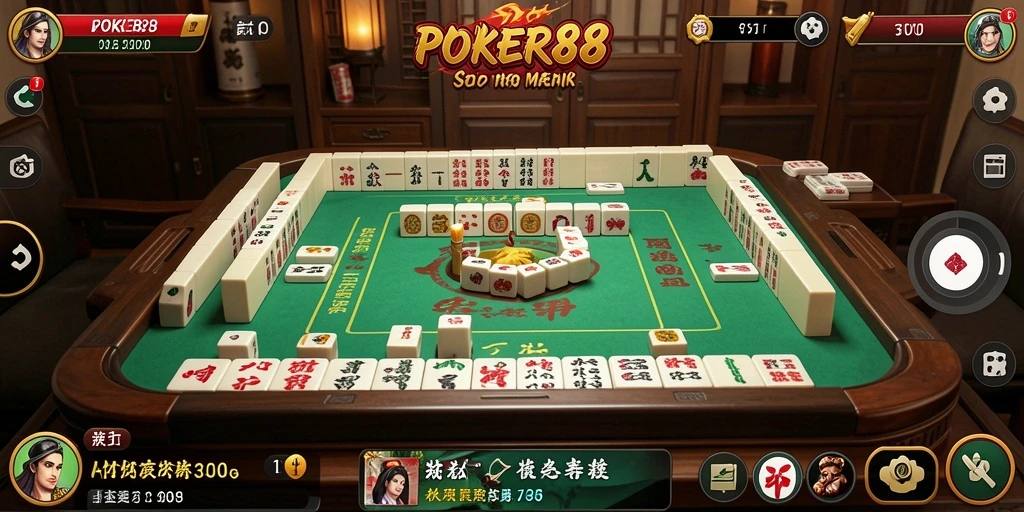 Tampilan gameplay Mahjong POKER88 yang menarik.