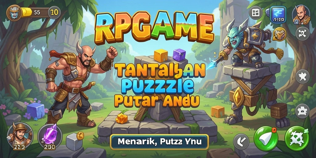 Tampilan gameplay RPGAME dengan berbagai tantangan puzzle yang menarik.