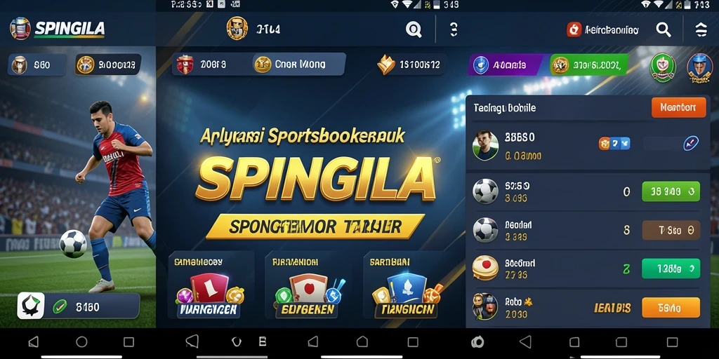 Tampilan utama SPINGILA dengan fitur taruhan olahraga yang interaktif.
