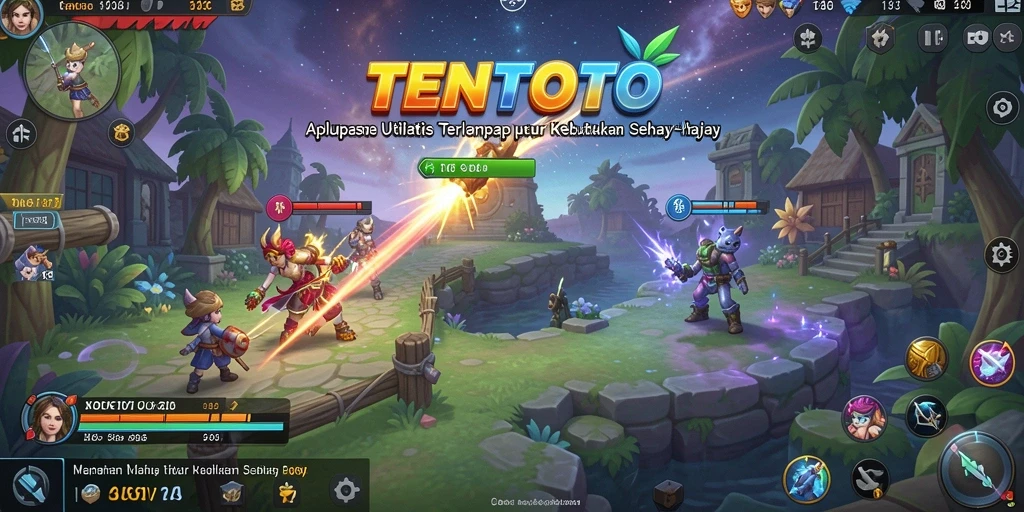 Screenshot utama TENTOTO menampilkan antarmuka yang intuitif dan fungsional.