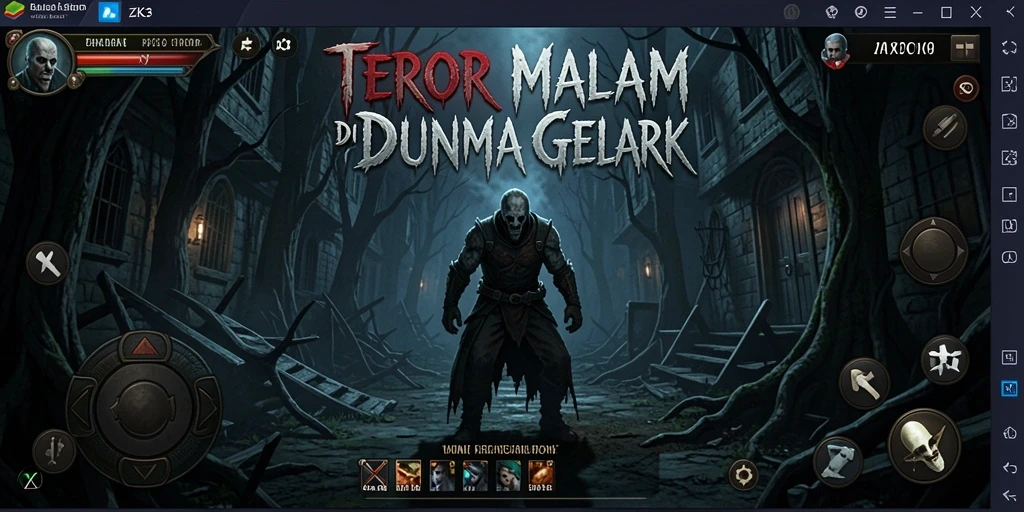 Gameplay ZK3 yang menegangkan dengan suasana horor yang mencekam.
