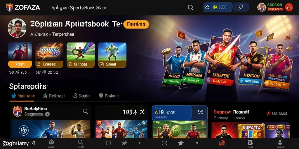 Tampilan gameplay ZOFAZA saat melakukan taruhan olahraga.